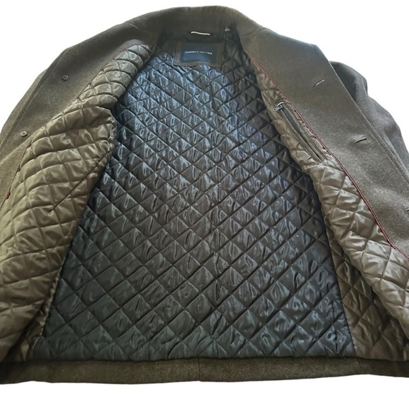 TOMMY HILFIGER BROWN MELTON WOOL WALKING
COAT SIZE SMALL - Picture 10 of 14